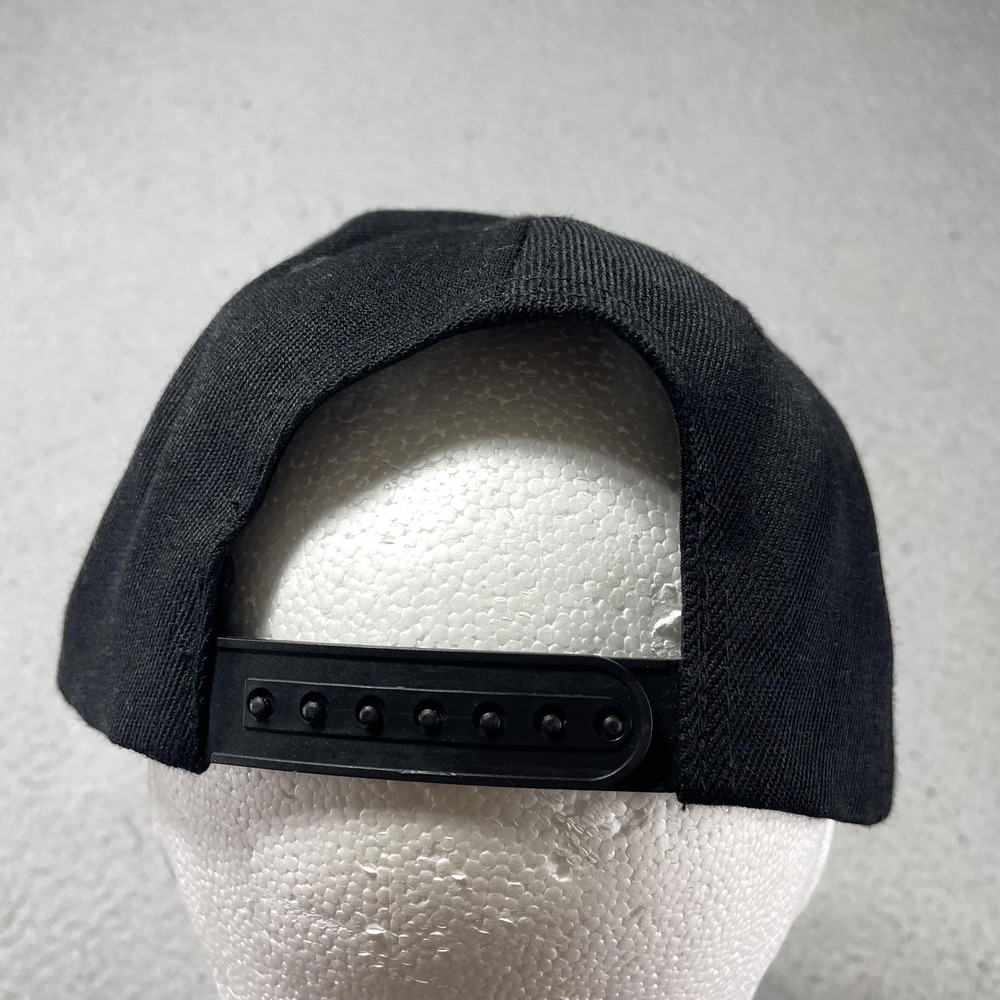 Hot Leathers Hat Cap Snap Back One Size Mens Black Spider Web Skull Biker Horror - Picture 3 of 6